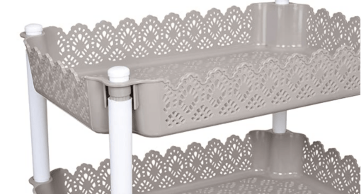 ARISTO Plastic Storage Rack 4 Shelfs, Grey (1 Piece), Medium (VR10932), (40.5 x 26.5 x 61 Cm) - Image 3